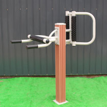 Three-way waist back massage outdoor outdoor fitness equipment Park Community Sports path sleeve plastic wood