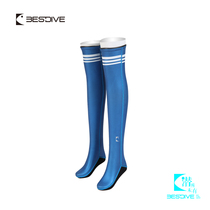 Bestdive Dive 2MM Free diving socks Colorful Super Slide Overplay Nylon Mesh Red Diving Long Leg Socks