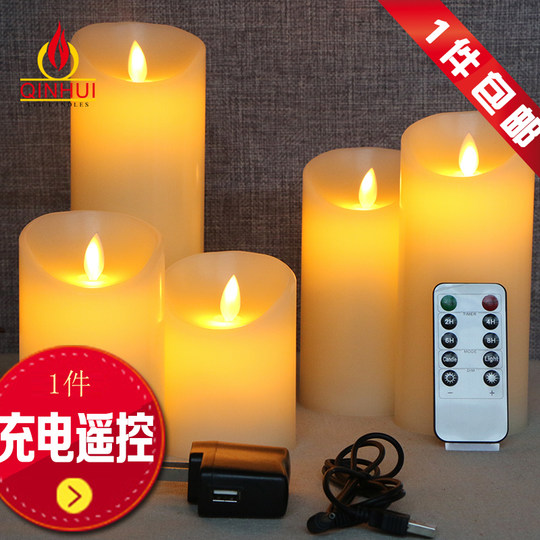 Wedding charging remote control led electronic candle light simulation