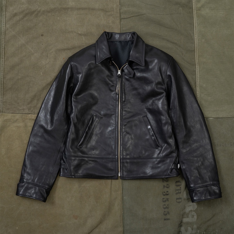 Hdk (Hai Jue) No. 7 Full Vegetable-Tanned Horse Leather Motorcycle Straight-Cut 716 Jacket, Short Style, Twc Akira Same Style