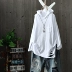 Áo thun cotton dài tay cotton nữ cotton đáy áo mùa xuân và mùa thu mới văn chương fan hâm mộ mở ngã ba mũ trùm đầu - Áo phông áo phông nữ cao cấp Áo phông