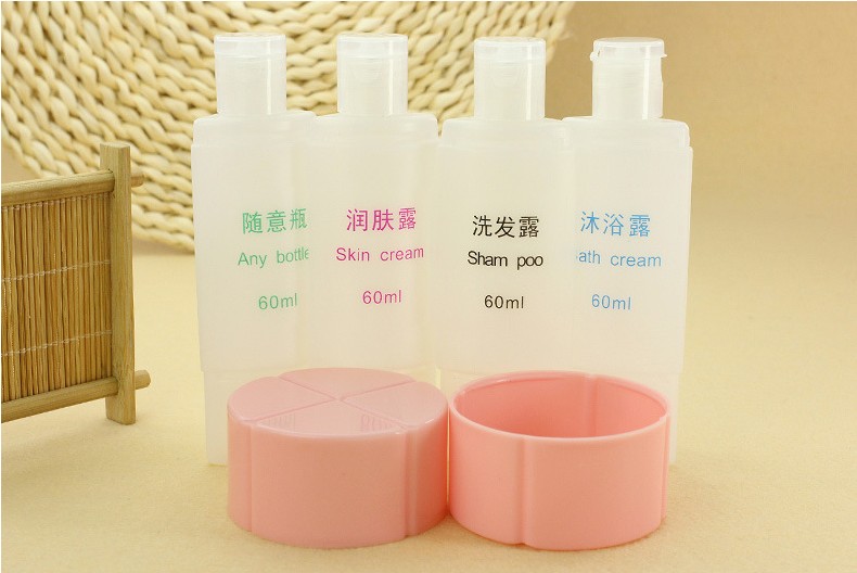 Du lịch phụ chai di động đặt túi lưu trữ trang điểm rửa túi dầu gội sữa tắm nhỏ chai rỗng nguồn cung cấp du lịch - Rửa sạch / Chăm sóc vật tư túi đựng đồ trang điểm miniso