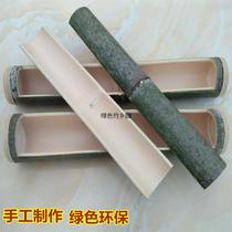 Horizontal bamboo tube rice steamer with cover farm restaurant Moso bamboo bamboo tube tableware bamboo utensils bamboo products for making bamboo tube rice bamboo tube