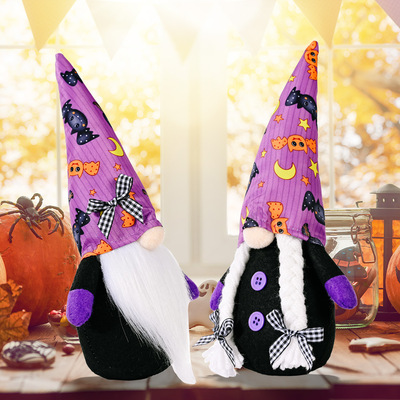 Halloween purple No face doll Stand Zong Tsai Shopping Mall Shop Window Hotel Milk Tea Shop Café Tabletop Decorations