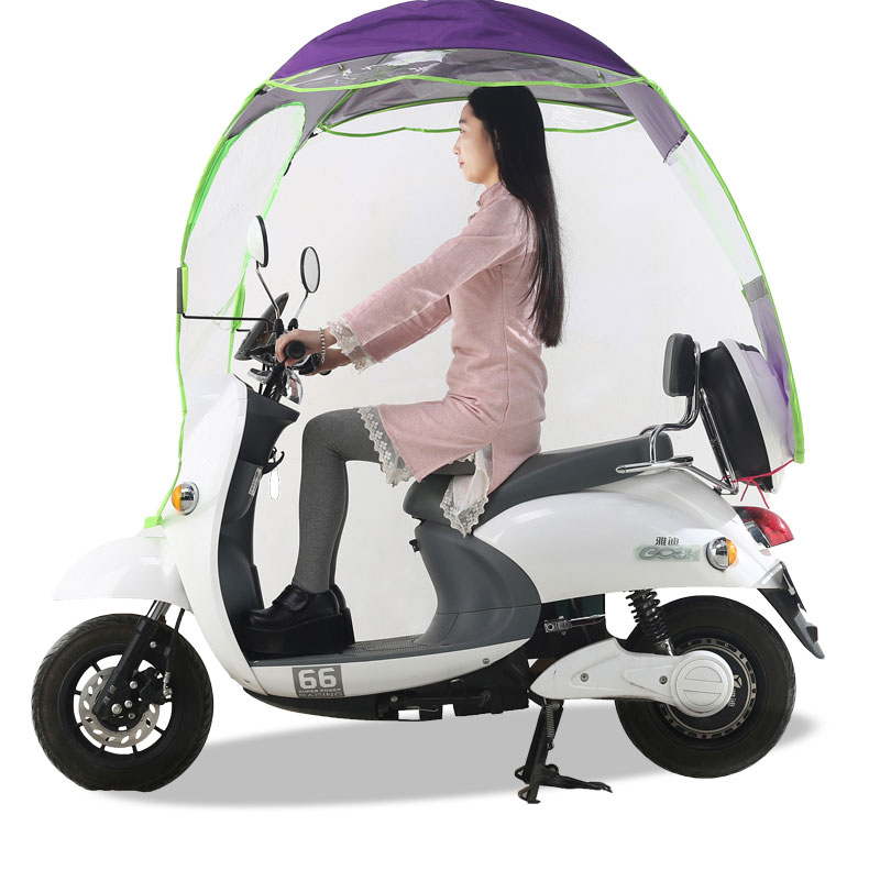 电动车遮阳伞挡雨蓬棚透明雨伞防晒挡风