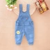 Quần yếm denim cotton cotton 2 lớp 1 bé trai 3 tuổi xuân hè 2019 xu hướng phong cách mới - Quần jean Quần jean