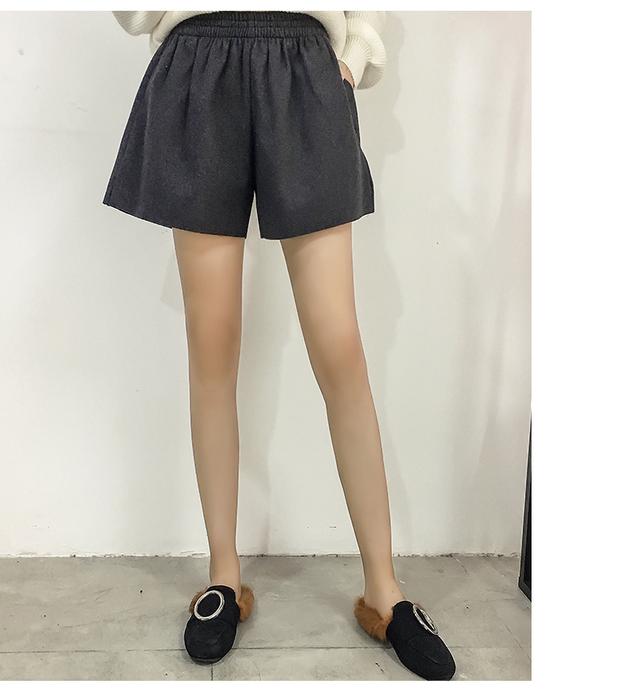 200 kg cộng với phân bón XL chất béo mm sinh viên quần short len ​​nữ mùa thu và mùa đông co giãn eo rộng chân lỏng lẻo quan dui nu