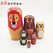Russian doll toys 6 layers new wooden Boys and Girls cute childrens educational toys gift ornaments