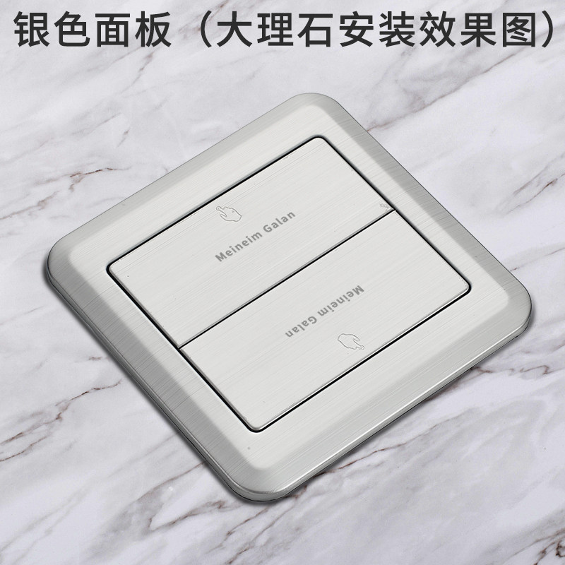 Full copper waterproof socket stainless steel floor double door household living room black gray ground five holes