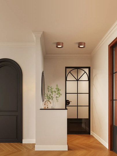 Подвесной светильник в ретро-стиле цвета орех, светильник для прихожей, светильник для входной зоны, винтажный двухрожковый потолочный светильник для балкона.