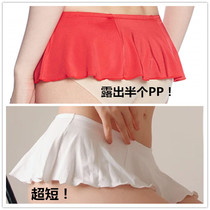 Old customers can customize 100 lap cute elastic mini short dress A word revealing lotus leaf side pet racing high girl
