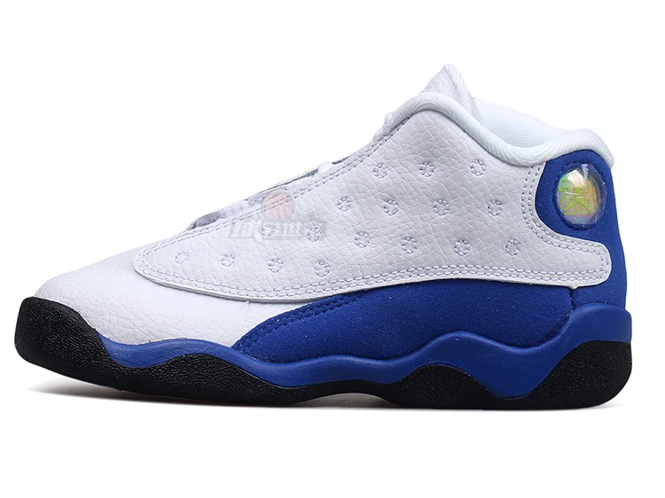 Air Jordan13 AJ13 trắng xanh Joe 13 giày trẻ em trẻ em giày bóng rổ 414575-414581-117 - Giày dép trẻ em / Giầy trẻ