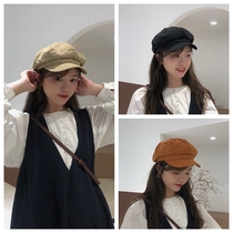 Inlen Retro Berets Devils Pure Color Day Ensemble 100 Hitch Anise Hat Art Painter Hat Children Autumn Winter Wins