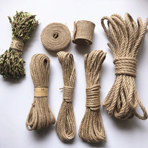 Kindergarten hemp rope diy thickness hemp rope handmade rope tie rope retro decorative packaging twine rope