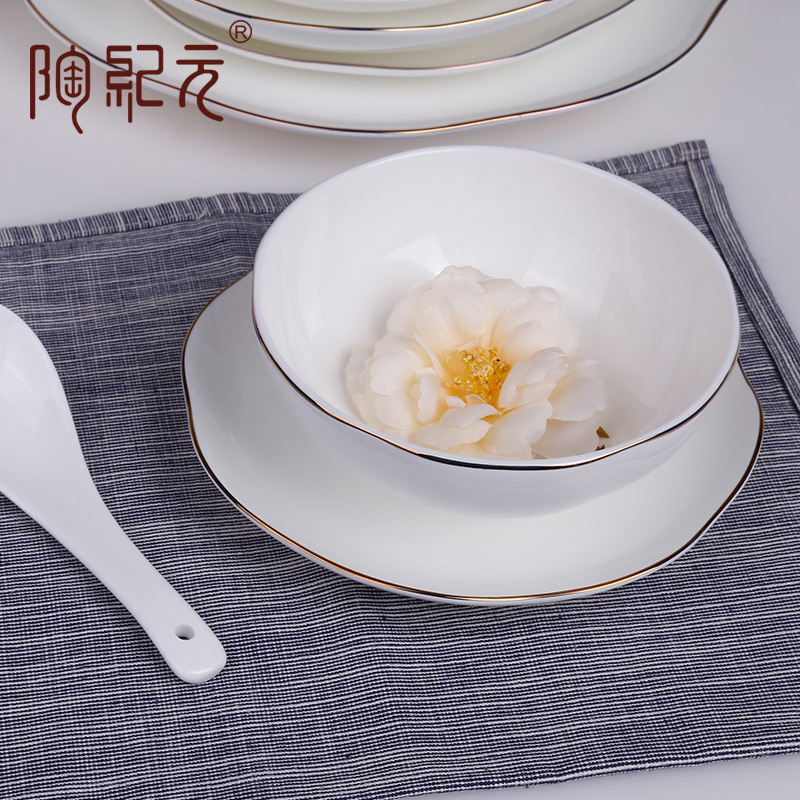 TaoJiYuan ipads bowls white household use under high - grade ceramic up phnom penh creative Jane European dishes and cutlery set