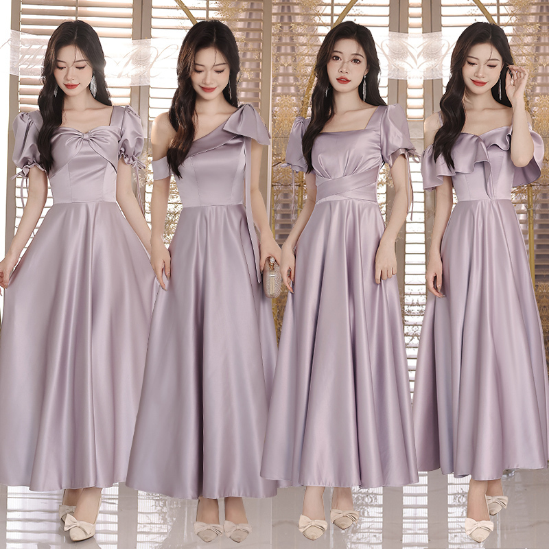 Bridesmaid, Sister, Best Friend, Wedding Evening Dress, Party, Annual Meeting, High-End Host, 2026 New Style, Mid-Length Bridesmaid, Sister, Best Friend, Wedding Evening Dress, Party, Annual Meeting, High-End Host, 2026 New Style, Mid-Length