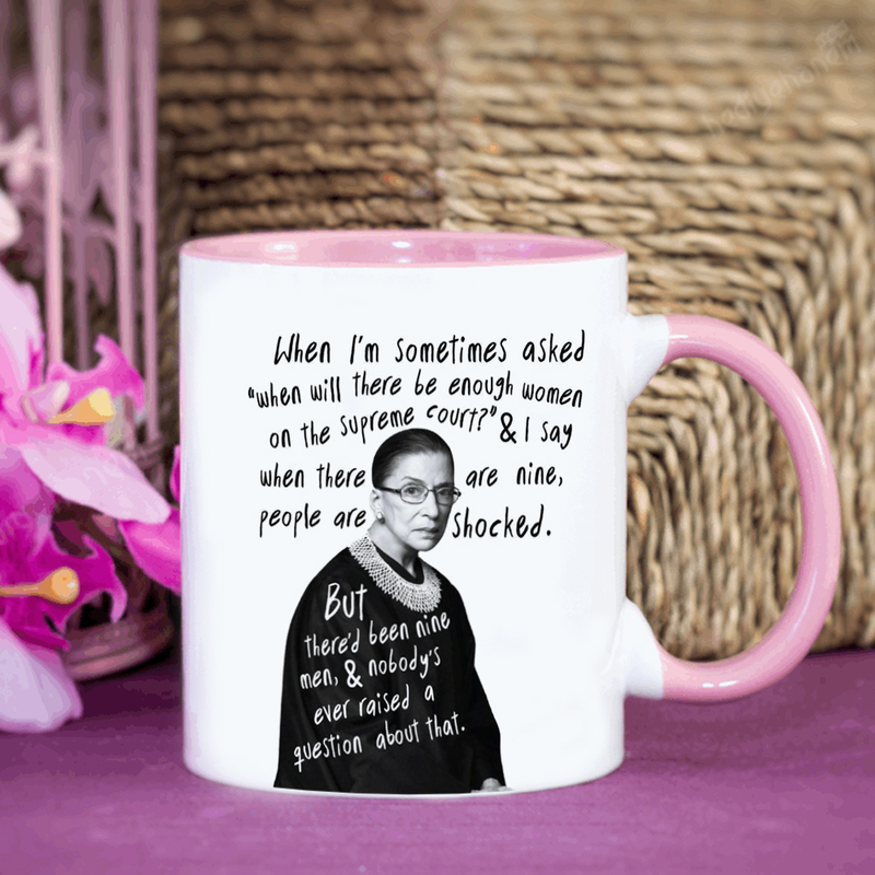 Ginsburg American Female Justice Ginsburg Rbg Law Student Drinking Water Ceramic Cup Mug