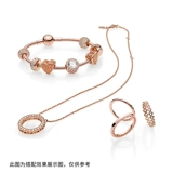 Pandora, золотое кольцо в виде сердечка, розовое золото, подарок на день рождения