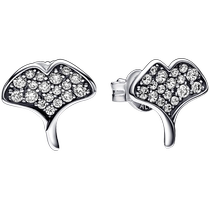 618] Pandora Pandora Ginkgo Smart Earrings 925 Silver Female Flowers Small Temperament Western and High-end