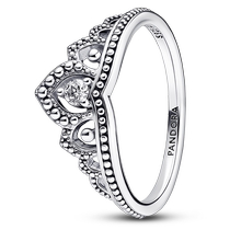 618] Pandora Pandora beaded crown ring 925 silver womens simple light luxury niche design advanced