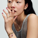 Pandora, защитный амулет, браслет, красный комплект, легкий роскошный стиль