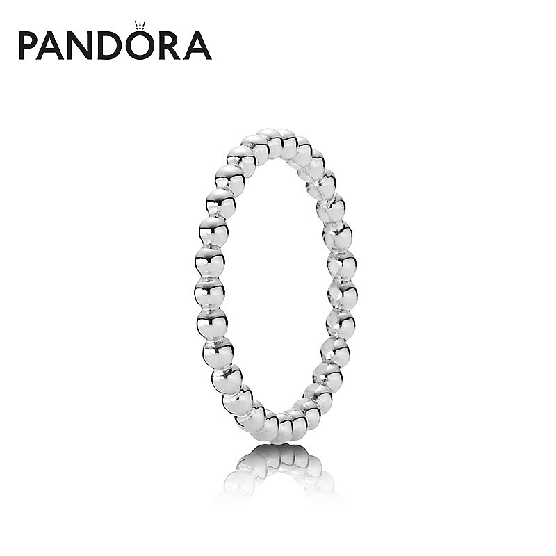 Pandora Pandora 925 Silver Elegant Tandem Pearl Ring 190615 Advanced Lovers Temperament