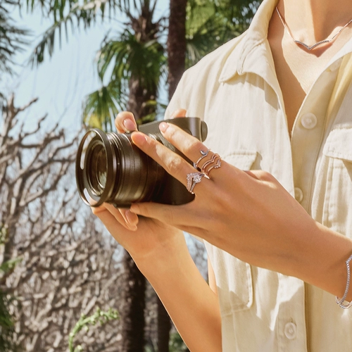 Pandora, золотое дизайнерское кольцо, розовое золото