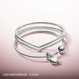 Pandora, серебряный браслет, серебряный универсальный ювелирный шарм, простой и элегантный дизайн, подарок на день рождения