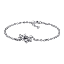 618] Pandora Pandora sparkling flower specimen chain bracelet 925 silver womens style light luxury exquisite high-end