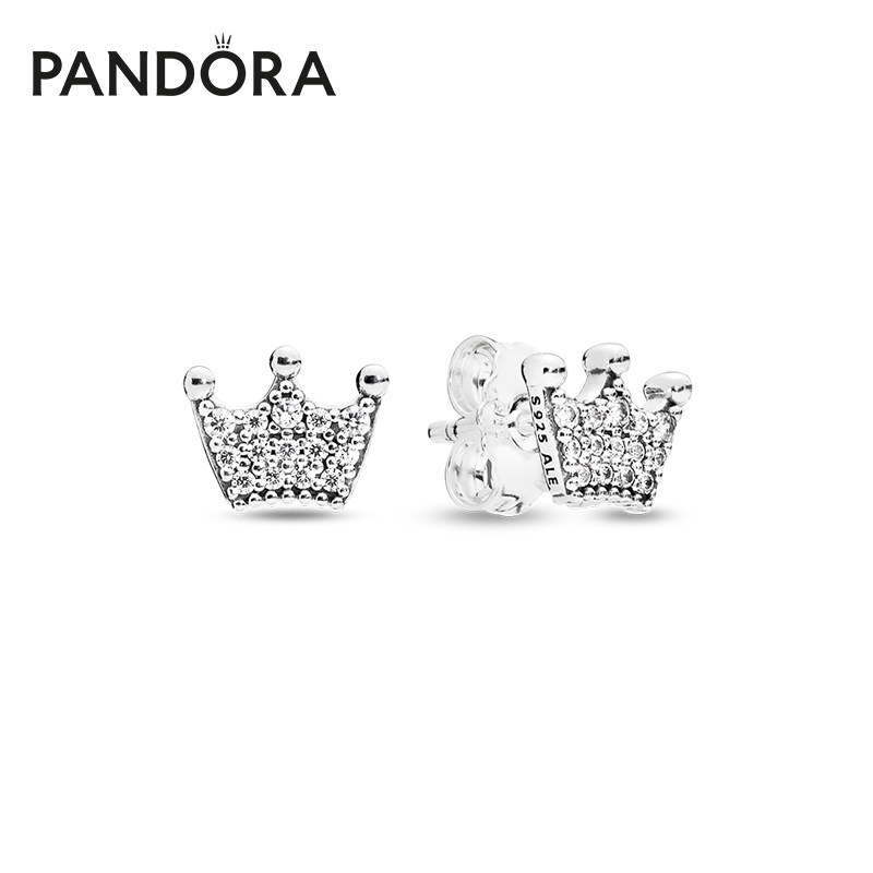 Pandora Pandora 925 silver crown ear pin 297127CZ lovers temperament women