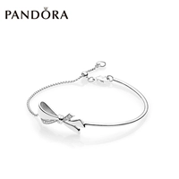 PANDORA Pandora gorgeous bow 925 bạc vòng đeo tay 597242CZ thời trang đơn giản đồ trang sức thanh lịch nữ thạch anh tóc xanh