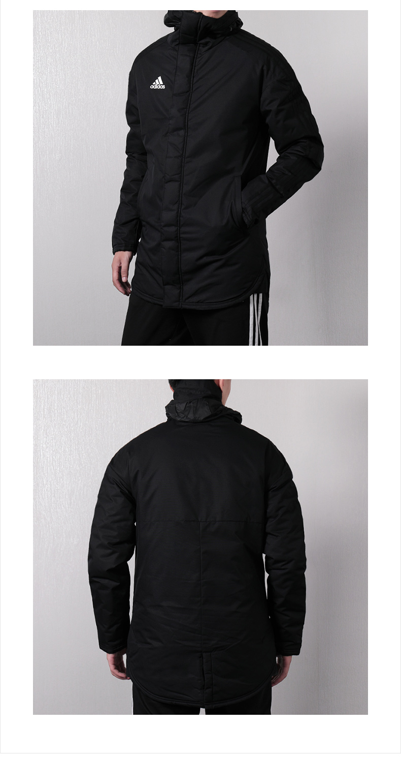 Áo khoác cotton nam Adidas 2018 thu đông mùa đông mới thể thao quần áo cotton ấm áp áo len trùm đầu áo khoác cotton áo phao lông vũ nữ dáng ngắn
