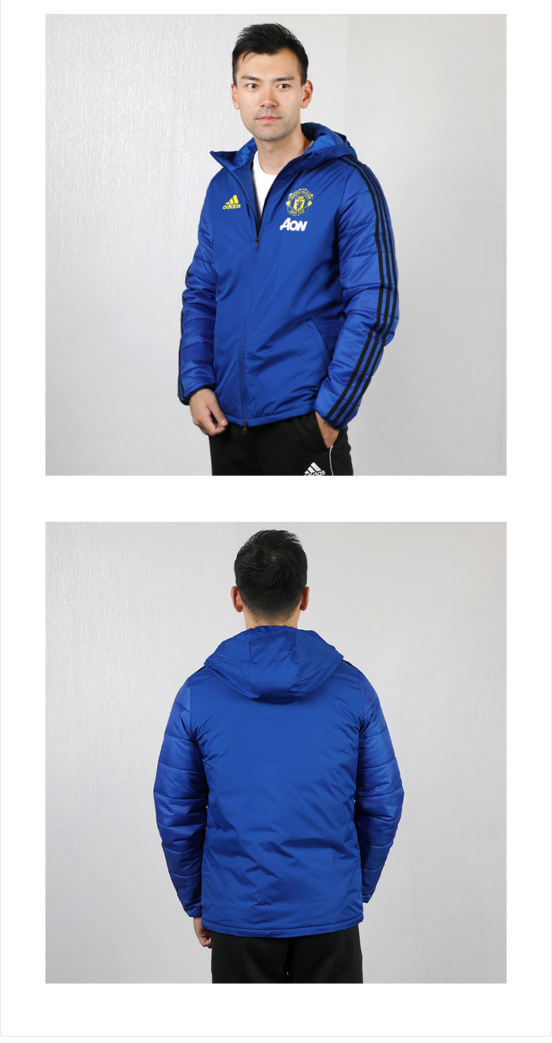 Adidas Adidas nam 2019 mùa thu mới thể thao Manchester United áo khoác ấm áp cotton giản dị DX9049 - Quần áo độn bông thể thao áo khoác siêu nhẹ