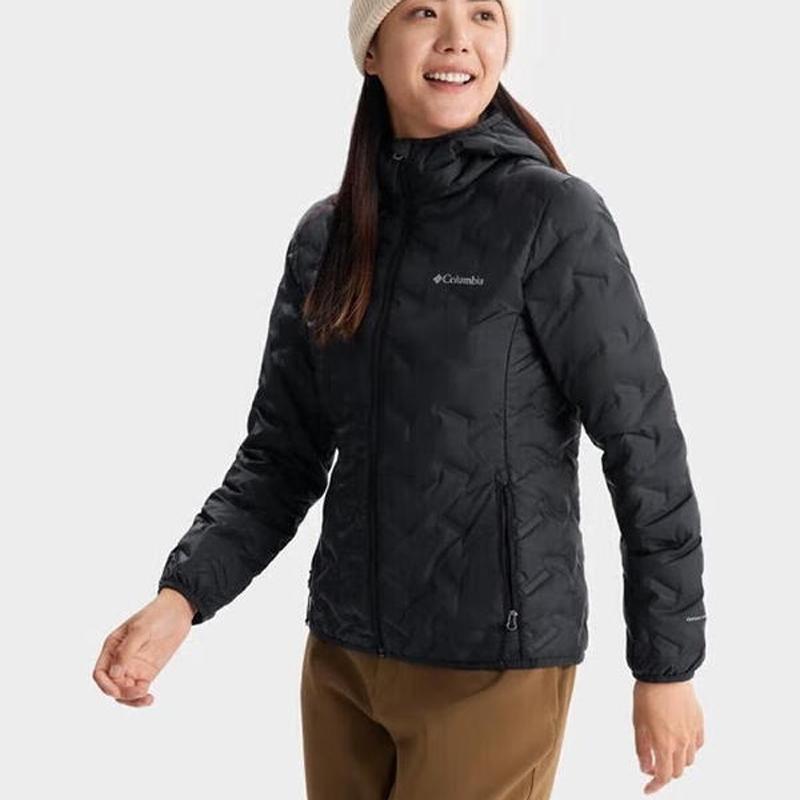 Inter | Colombia Hooded down Jacket for Women, Outdoor Warm 650 Fill Power, Water-Repellent, Thermal Hooded Jacket