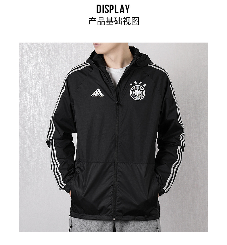 Áo khoác nam Adidas 2019 mùa thu mới Manchester United bóng đá thể thao giản dị áo khoác gió áo khoác nam - Áo khoác thể thao / áo khoác áo khoác the thao puma nam