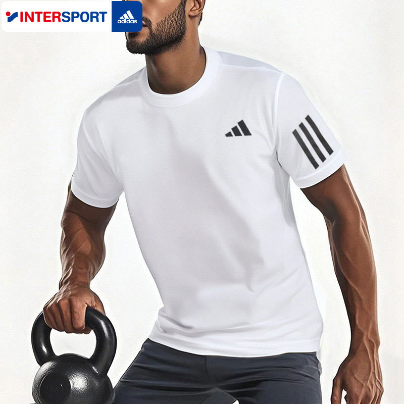 Inter丨Adidas Quick-Drying Short-Sleeved Men's Summer New Running Half-Sleeved Men's White Breathable Sports T-Shirt