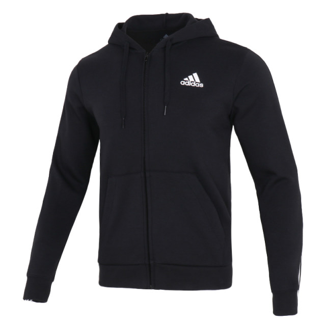 Adidas Jacket Men's 2024 Spring New Loose Sportswear Knitted Hooded Breathable Jacket GS1581