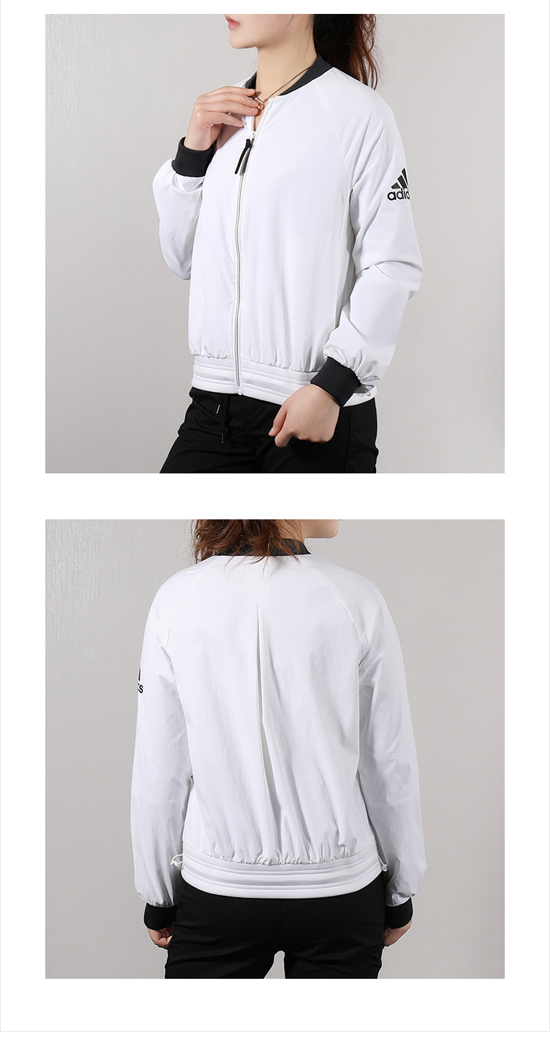 Áo khoác Adidas Áo khoác thể thao nữ mới cho nữ áo thể thao màu trắng áo đồng phục bóng chày áo khoác gió - Áo khoác thể thao / áo khoác áo khoác thể thao nam adidas