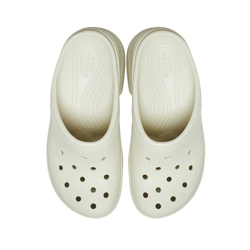 Crocs, кроксы, модные тапочки в стиле Crocs на платформе, босоножки на танкетке