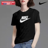 Nike, осенняя спортивная черная футболка, короткий рукав