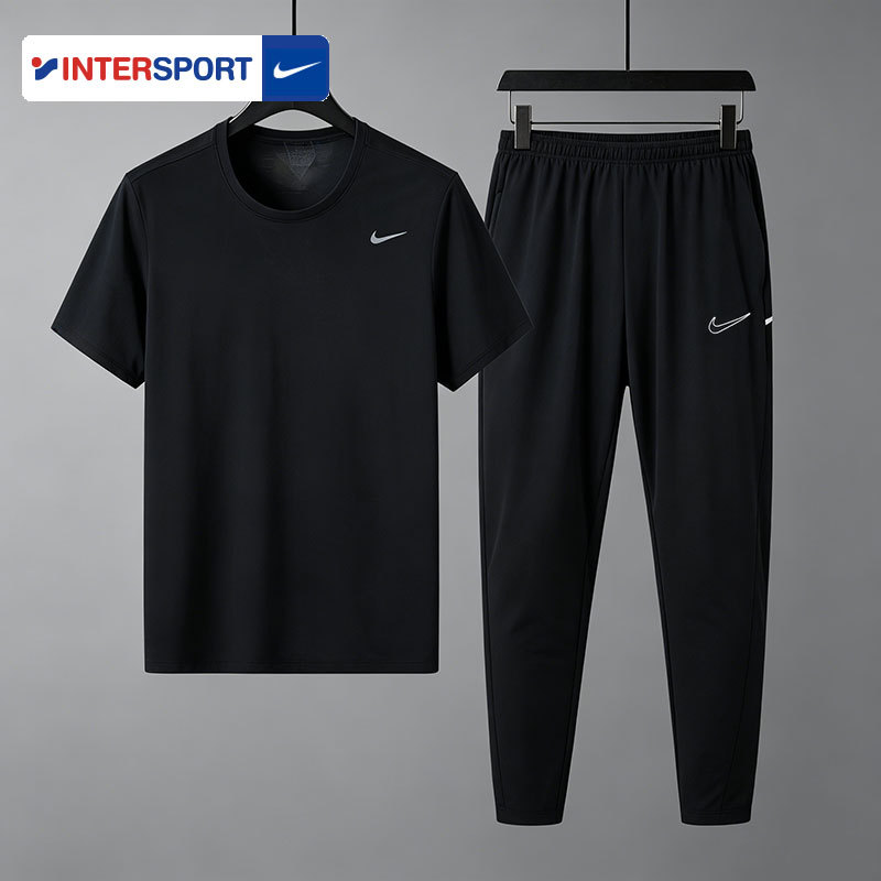 In-Ter | Nike Sports Suit Men's 26 Summer Running Fitness Quick-Dry Breathable Short-Sleeve T-Shirt Tapered Long Pants In-Ter | Nike Sports Suit Men's 26 Summer Running Fitness Quick-Dry Breathable Short-Sleeve T-Shirt Tapered Long Pants