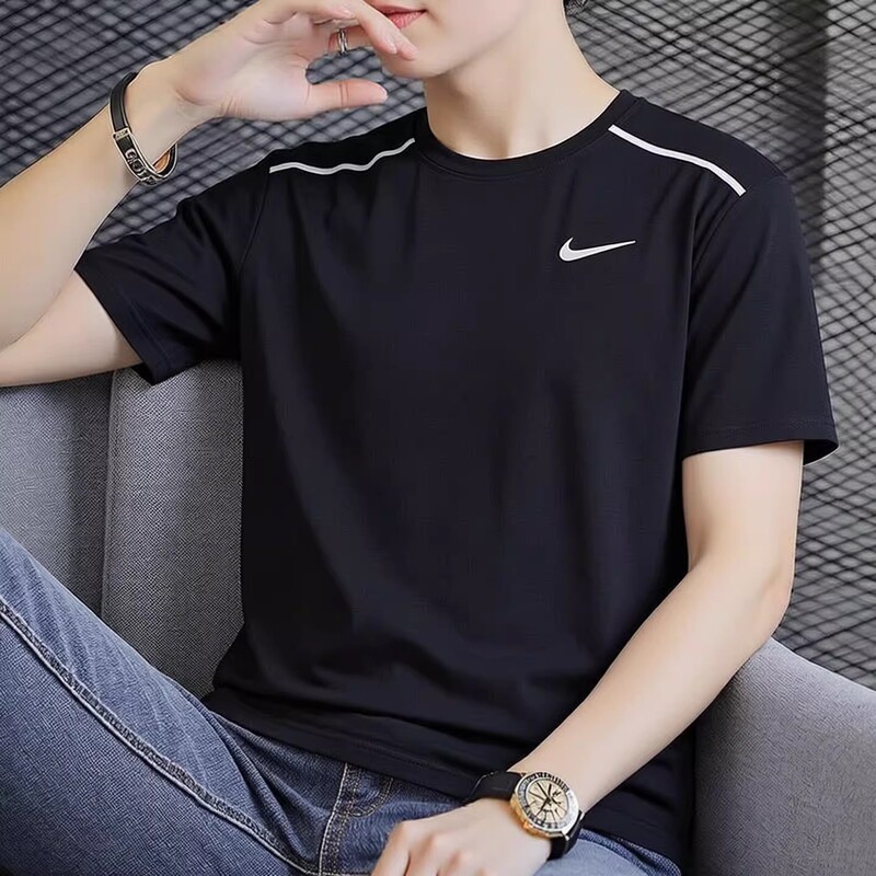 Nike Nike Men's Short-Sleeved T-Shirt 26 Summer New Fitness Running Sportswear Breathable Half-Sleeved If2083-010