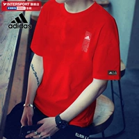 Adidas, красная футболка для отдыха, короткий рукав, 2023, год кролика, оверсайз