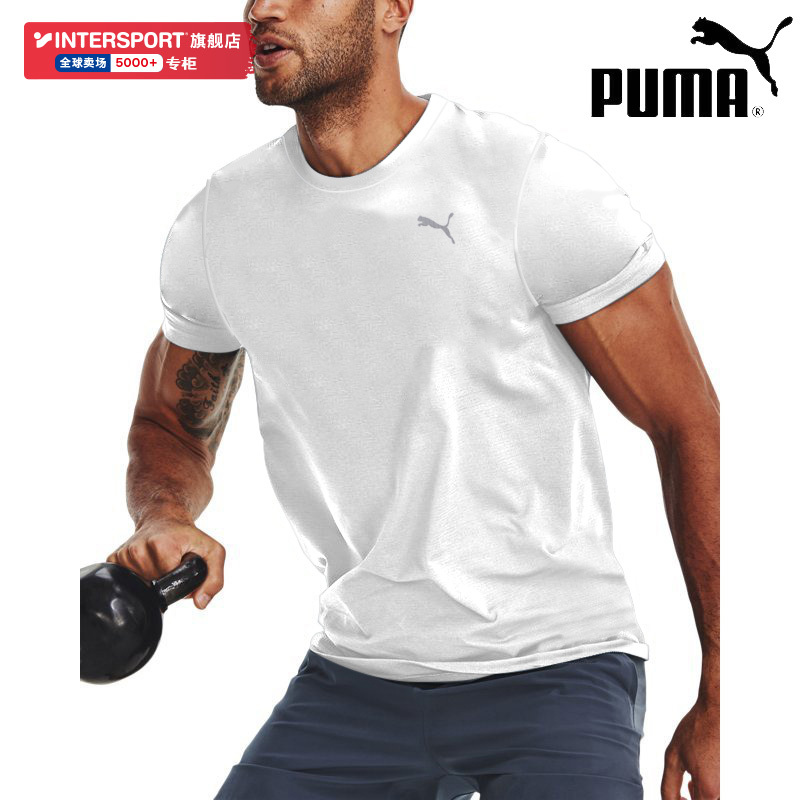 Puma Quick-Drying Men's T-Shirt Spring Sports Top Basketball Training Running Fitness Breathable Half-Sleeve Short-Sleeve