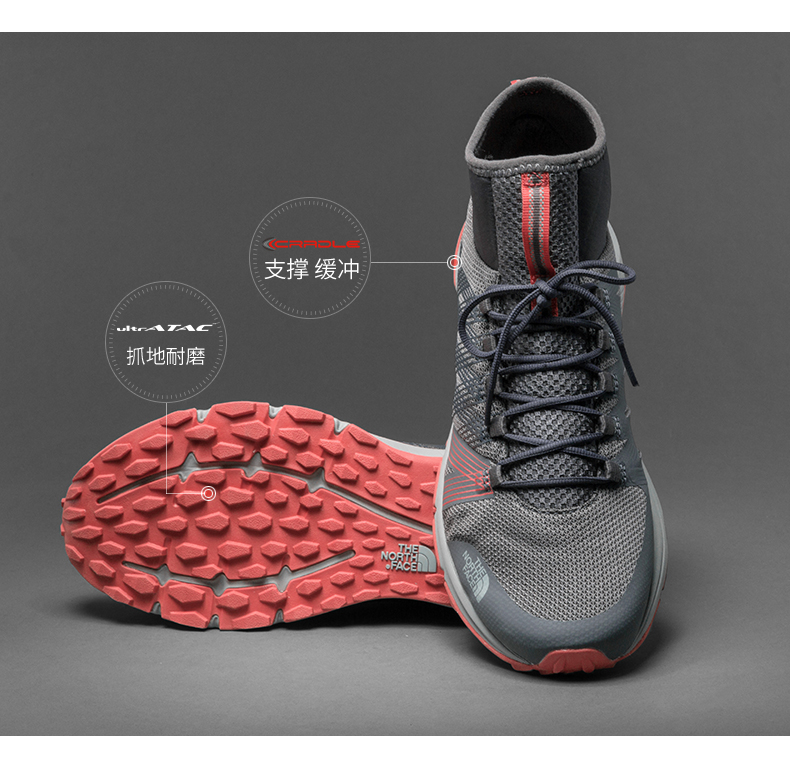 TheNorthFace North giày chạy bộ giày nam mùa hè giày thể thao ngoài trời giày chạy bộ xuyên quốc gia giày đi bộ đường dài - Khởi động ngoài trời giày boot martin