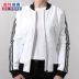 Áo khoác nữ Adidas 2018 mùa thu mới thể thao chống gió bằng vải cotton ấm áp thường xuyên phù hợp với DM4439 Quần áo độn bông thể thao
