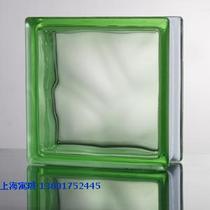 Transparent transparent colored glass brick green cloud glass tile partition wall soundproof glass brick wall