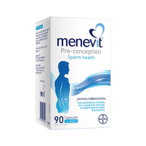 Bayer Menevit mens pregnancy preparation folic acid multivitamin containing zinc selenium and lycopene 90 capsules