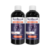 澳洲Sambucol黑接骨木莓小黑果补充维生素VC锌免疫力250ml*2家庭