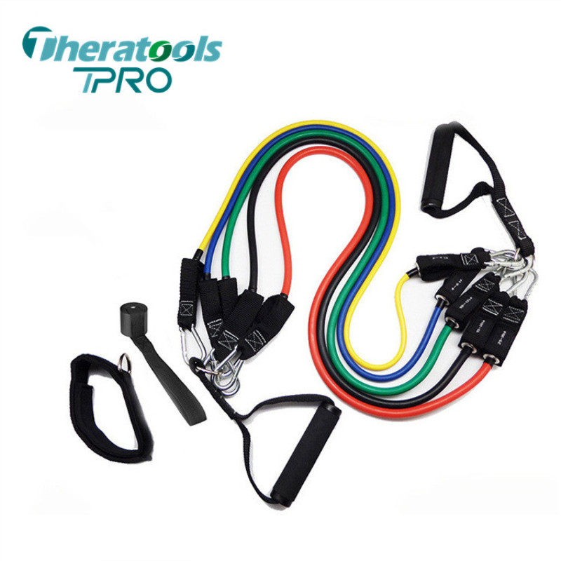 Rehabilitation training tension tube tensioner upper and lower body strength advanced training elastic band resistance training tool